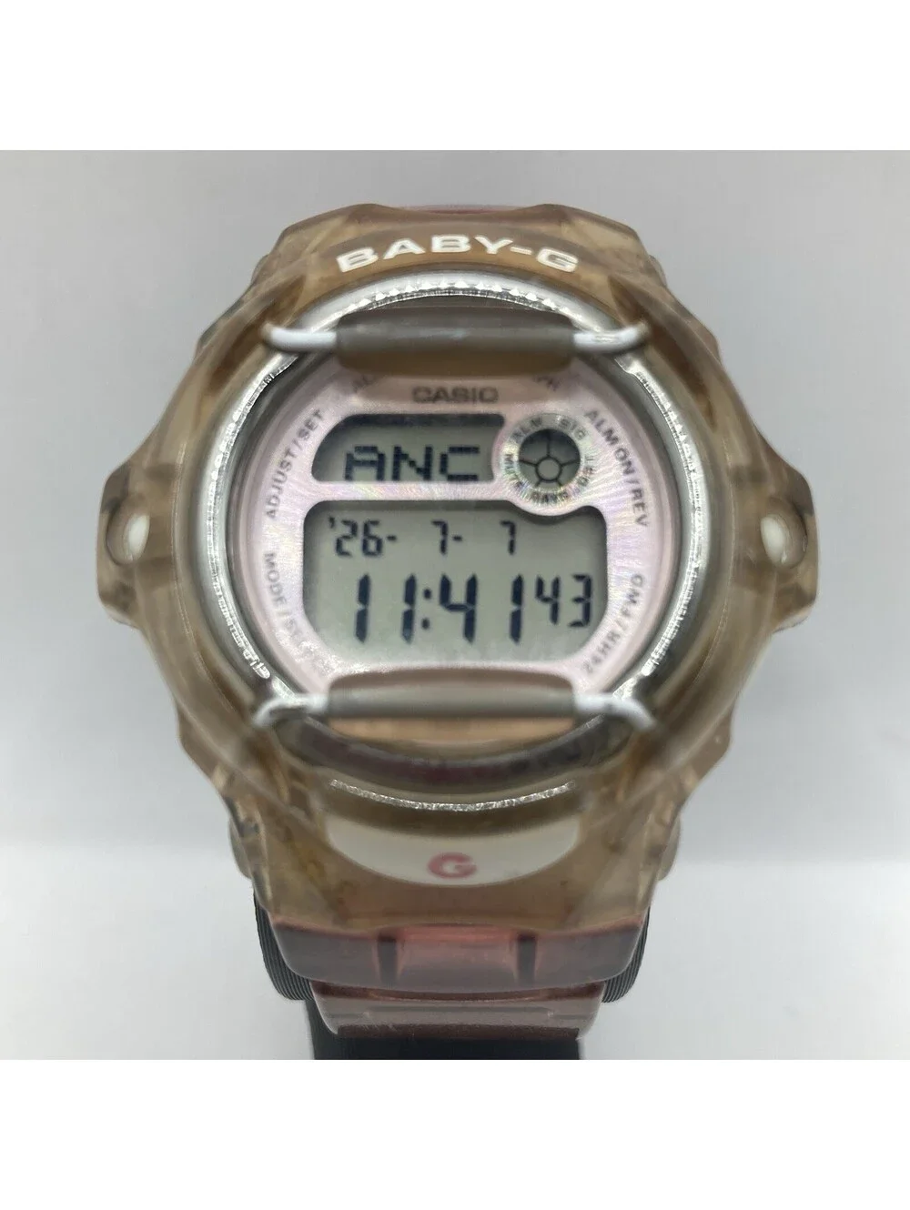 Women’s Casio Baby-G BG-169U Transparent Pink Jelly Y2K Digital Sport Watch 3531